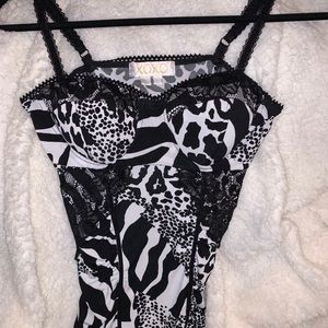 XOXO animal print tank blouse